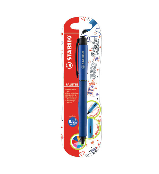 Rollerball Retractil, Palette, Punta X-Fina 0.3 mm, Tinta Azul - Cuerpo Azul, Pack x 1 Und,